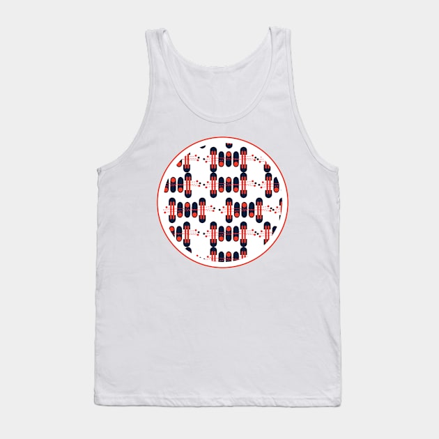 Blue-red beep boop Tank Top by juliechicago